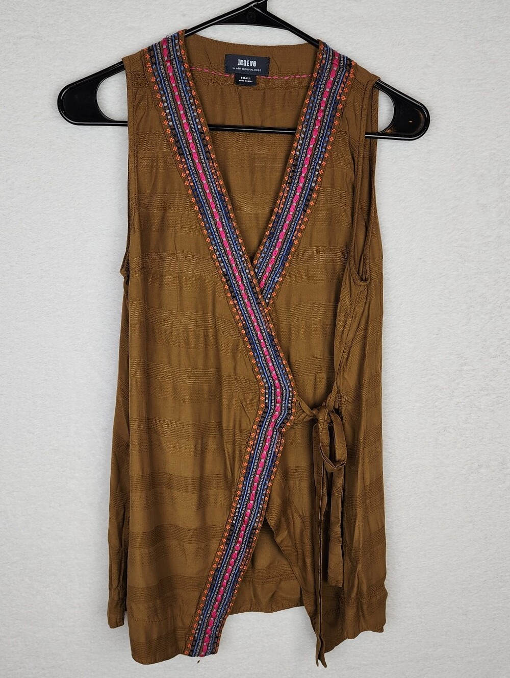 ANTHROPOLOGIE Maeve Liviana Wrap Tunic in Bronze S